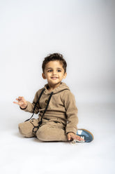 Gusto Newborn Boys Maroon Hoodie